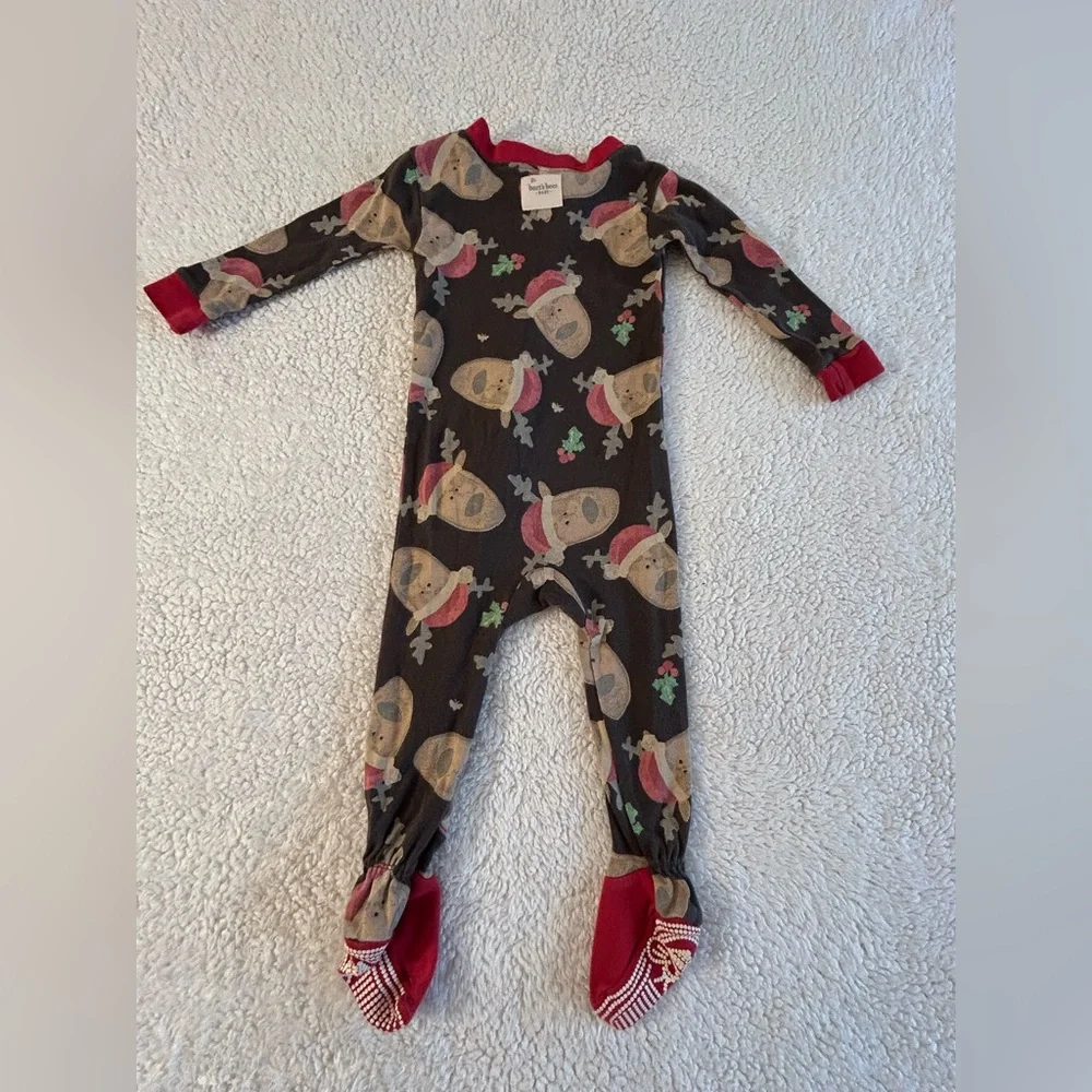 Burt's Bees‎ Reindeer Print Kids Footie Pajama